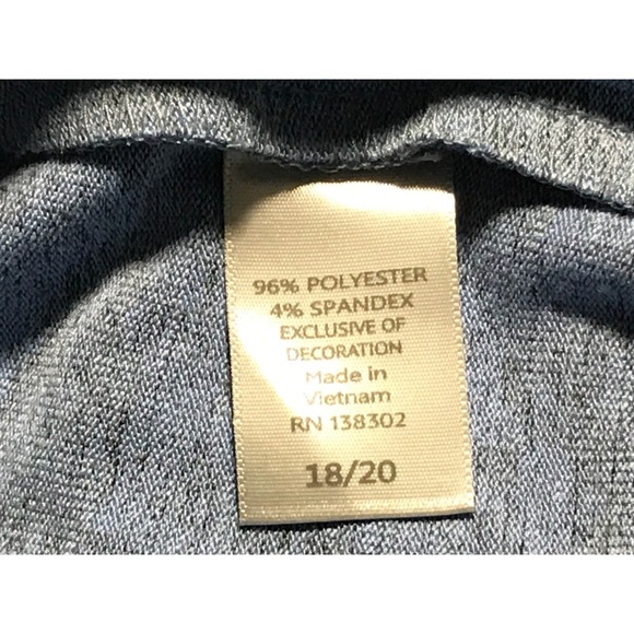 Avenue womens‎ Tunic Top size 18/20 1X Knit Art To Wear Blue Embellished NWT - Picture 9 of 10